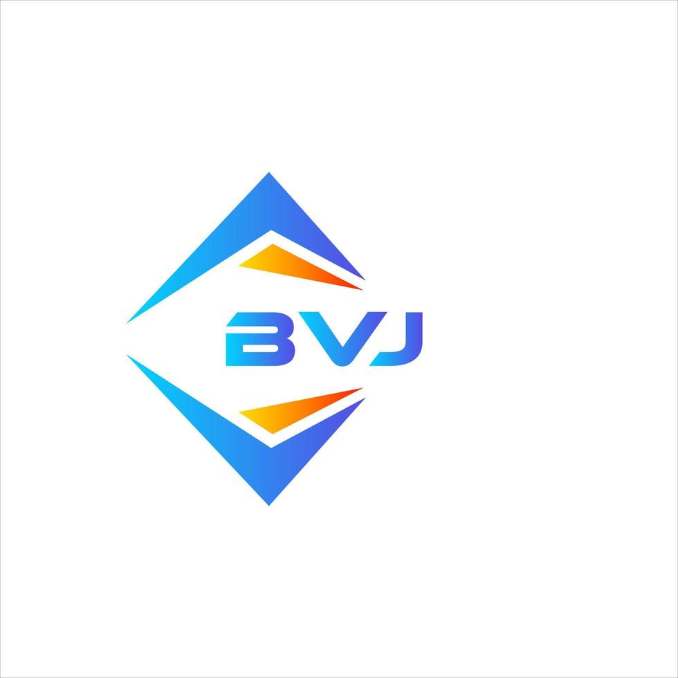 bvj diseño de logotipo de tecnología abstracta sobre fondo blanco. concepto de logotipo de letra de iniciales creativas bvj. vector