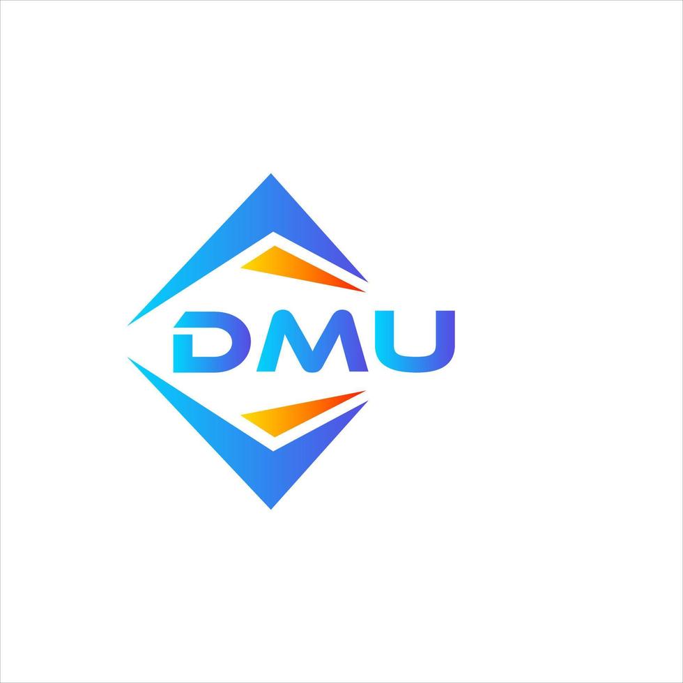 diseño de logotipo de tecnología abstracta dmu sobre fondo blanco. concepto de logotipo de letra de iniciales creativas de dmu. vector