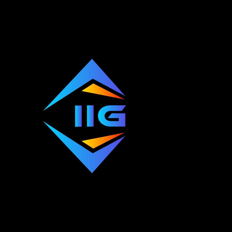 Diseño de logotipo de tecnología abstracta iig sobre fondo blanco. concepto de logotipo de letra de iniciales creativas iig. vector