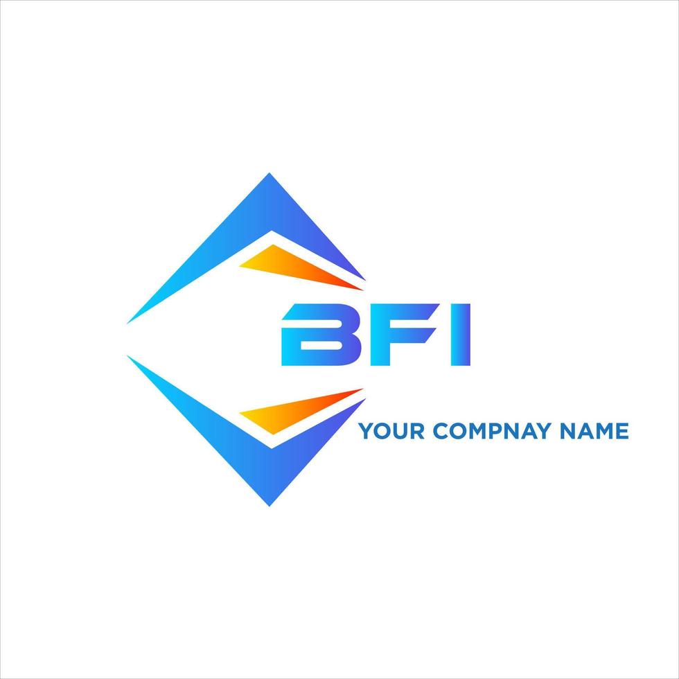 BFI abstract technology logo design on white background. BFI creative initials letter logo concept. vector