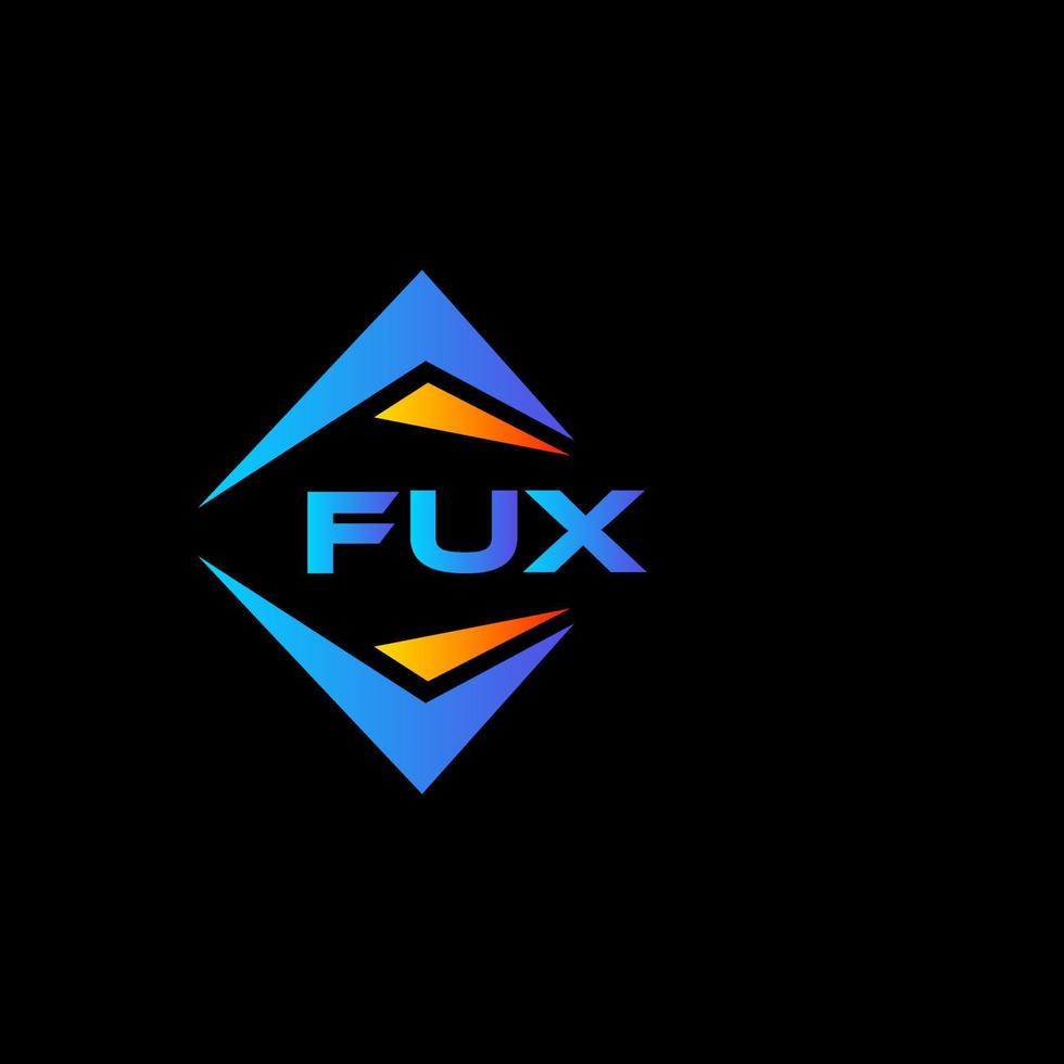 FUX abstract technology logo design on Black background. FUX creative initials letter logo concept. vector
