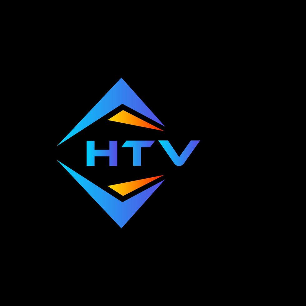 HTV abstract technology logo design on Black background. HTV creative initials letter logo concept. vector