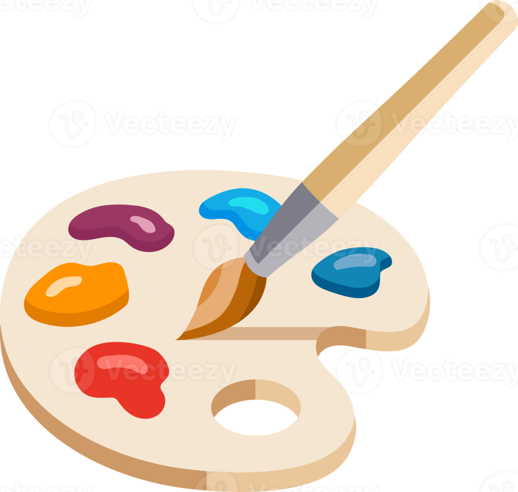 paleta, plano, icono png