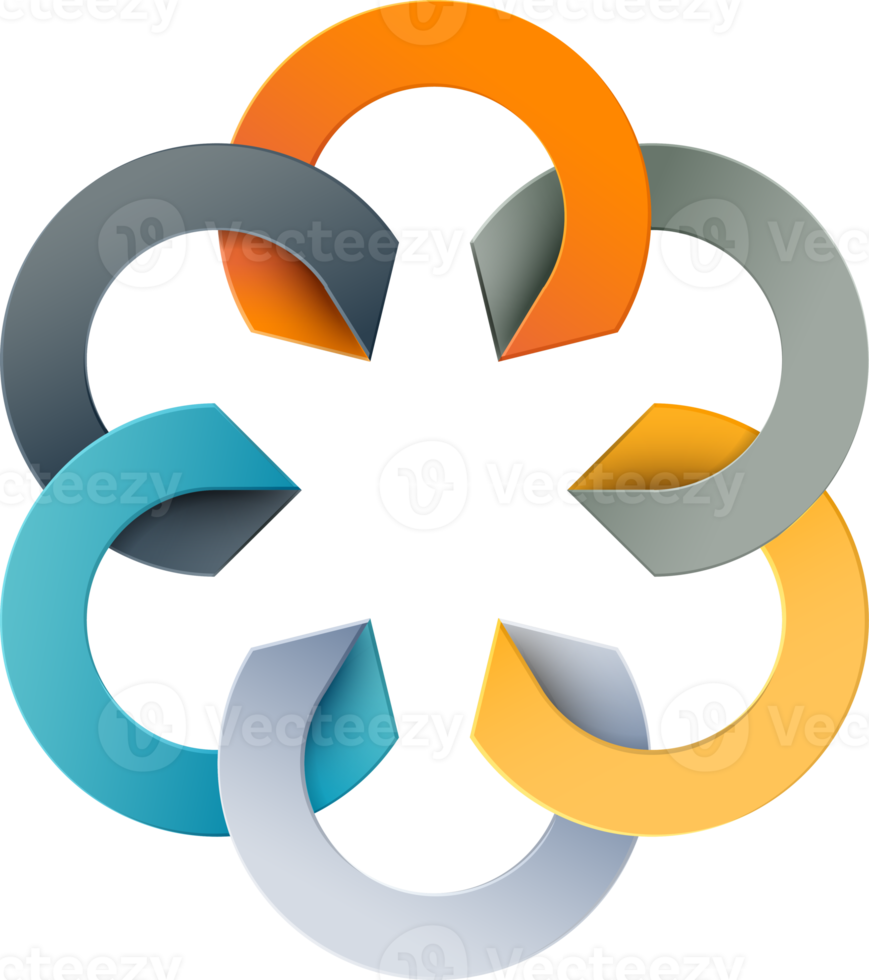 Abstract circle infographic template png