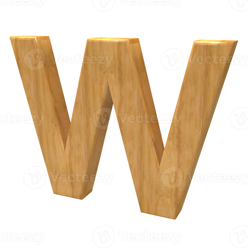 3D wood text alphabet letters png