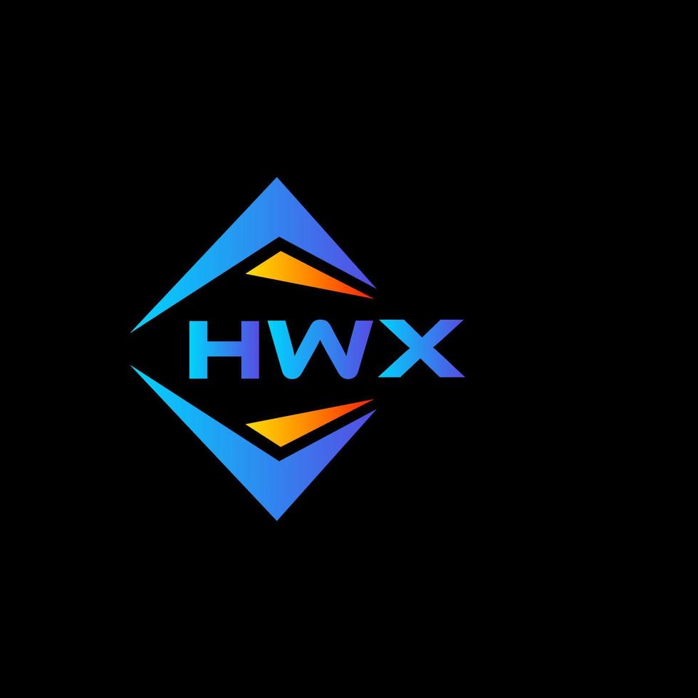 HWX abstract technology logo design on Black background. HWX creative initials letter logo concept. vector
