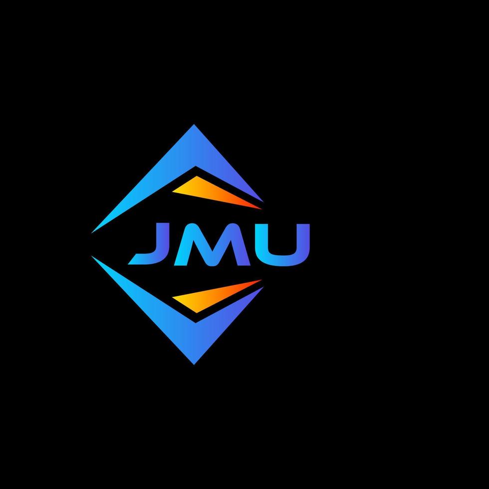 JMU abstract technology logo design on Black background. JMU creative initials letter logo concept. vector