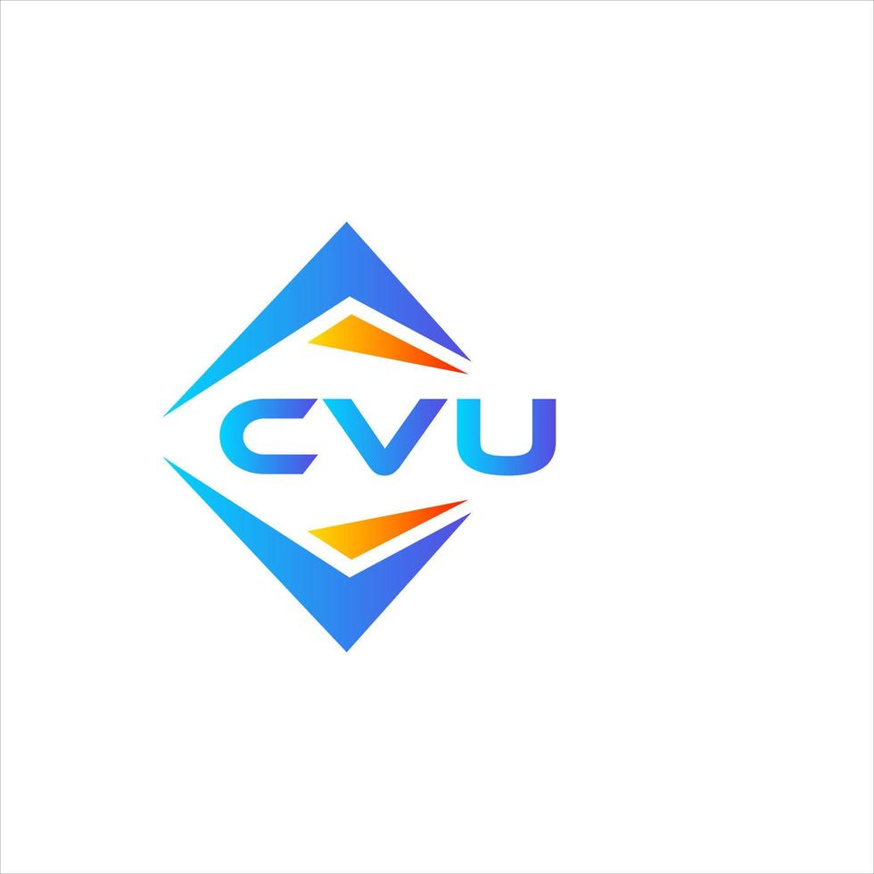 cvu diseño de logotipo de tecnología abstracta sobre fondo blanco. concepto de logotipo de letra de iniciales creativas cvu. vector