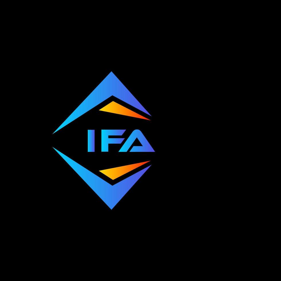 diseño de logotipo de tecnología abstracta ifa sobre fondo blanco. concepto de logotipo de letra de iniciales creativas ifa. vector