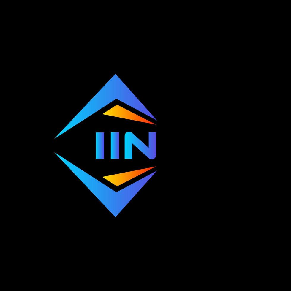 iin diseño de logotipo de tecnología abstracta sobre fondo blanco. iin concepto de logotipo de letra de iniciales creativas. vector