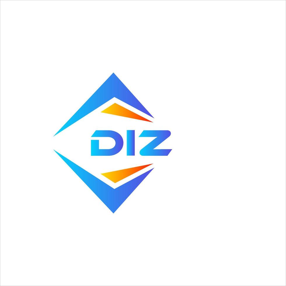 DIZ abstract technology logo design on white background. DIZ creative initials letter logo concept. vector