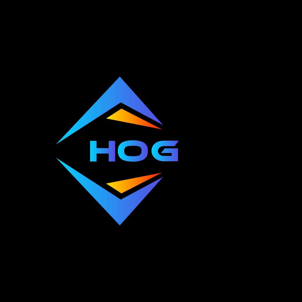 HOG abstract technology logo design on Black background. HOG creative initials letter logo concept. vector