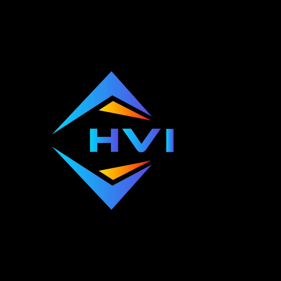 diseño de logotipo de tecnología abstracta hvi sobre fondo negro. concepto de logotipo de letra de iniciales creativas hvi. vector