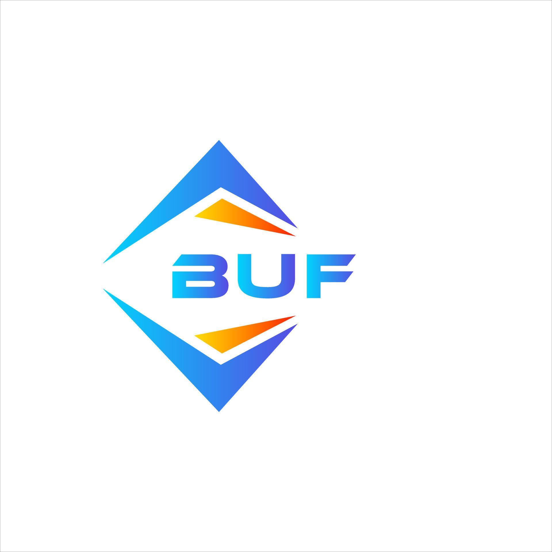 BUF abstract technology logo design on white background. BUF creative