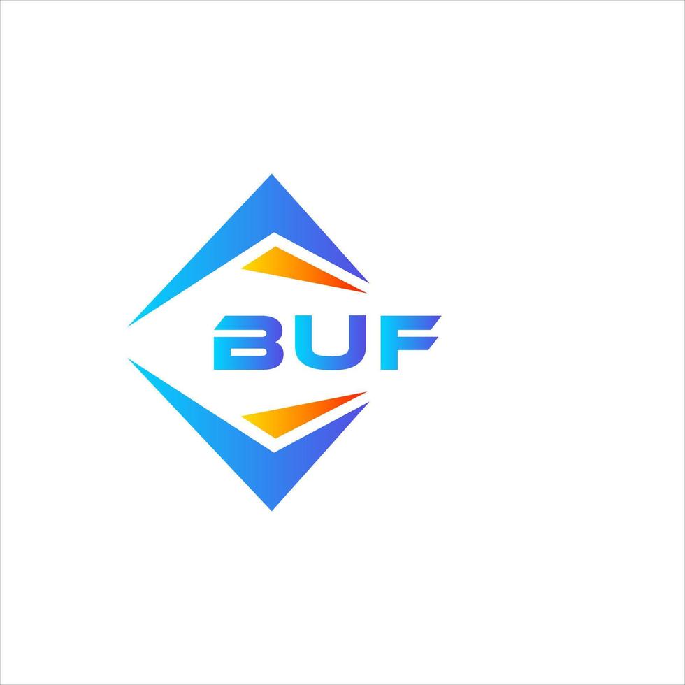 buf diseño de logotipo de tecnología abstracta sobre fondo blanco. concepto de logotipo de letra de iniciales creativas buf. vector