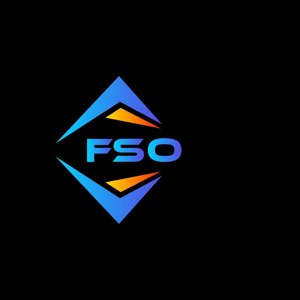 FSO abstract technology logo design on Black background. FSO creative initials letter logo concept. vector