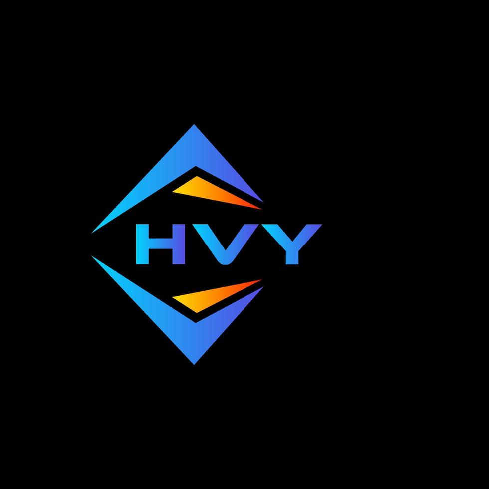 diseño de logotipo de tecnología abstracta hvy sobre fondo negro. concepto de logotipo de letra de iniciales creativas hvy. vector