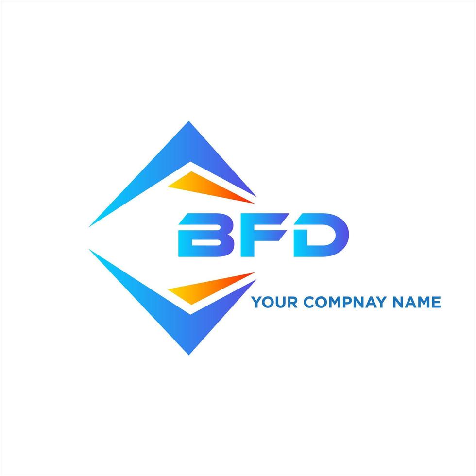 BFD abstract technology logo design on white background. BFD creative initials letter logo concept. vector