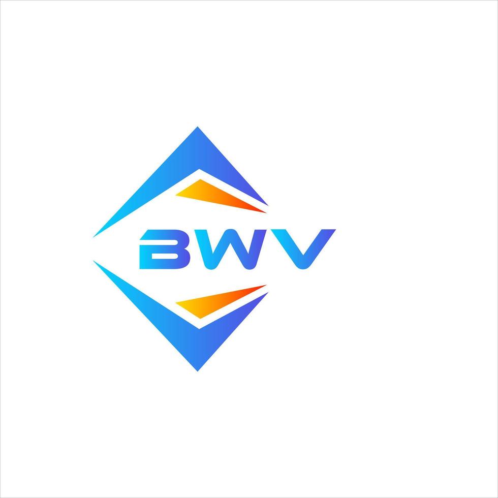 diseño de logotipo de tecnología abstracta bwv sobre fondo blanco. concepto de logotipo de letra de iniciales creativas bwv. vector