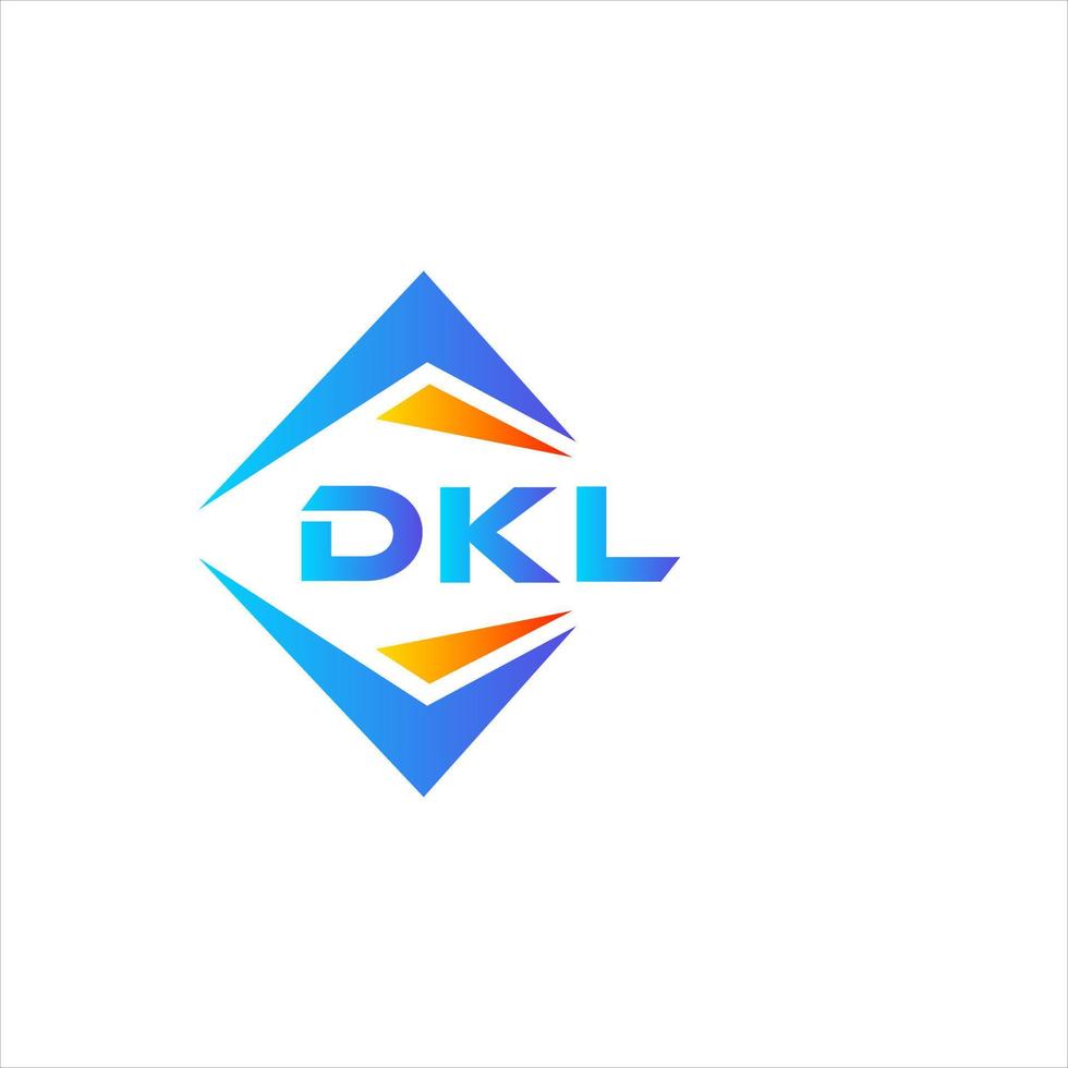 Diseño de logotipo de tecnología abstracta dkl sobre fondo blanco. concepto de logotipo de letra de iniciales creativas dkl. vector