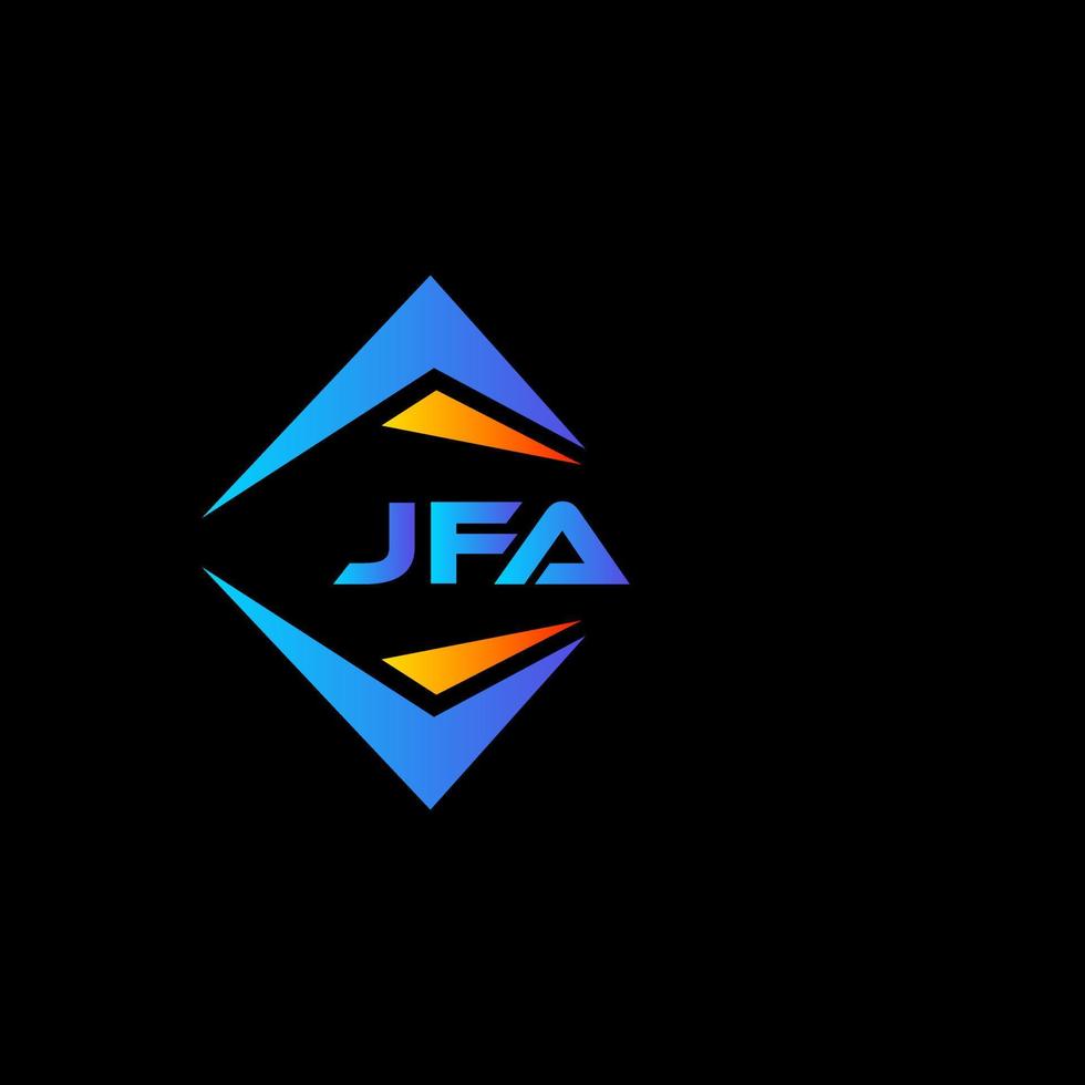 JFA abstract technology logo design on Black background. JFA creative initials letter logo concept. vector