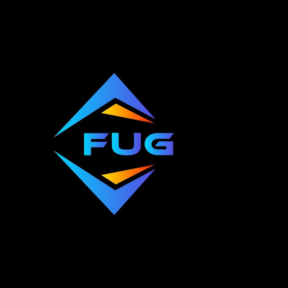 FUG abstract technology logo design on Black background. FUG creative initials letter logo concept. vector