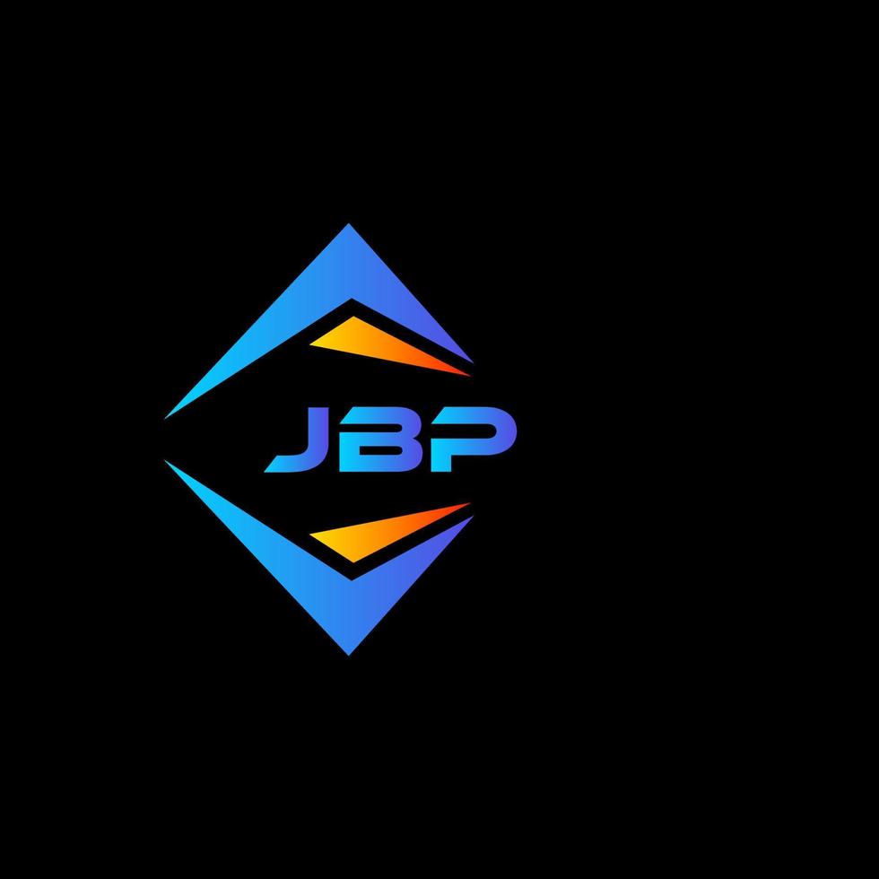 Diseño de logotipo de tecnología abstracta jbp sobre fondo negro. concepto de logotipo de letra de iniciales creativas jbp. vector