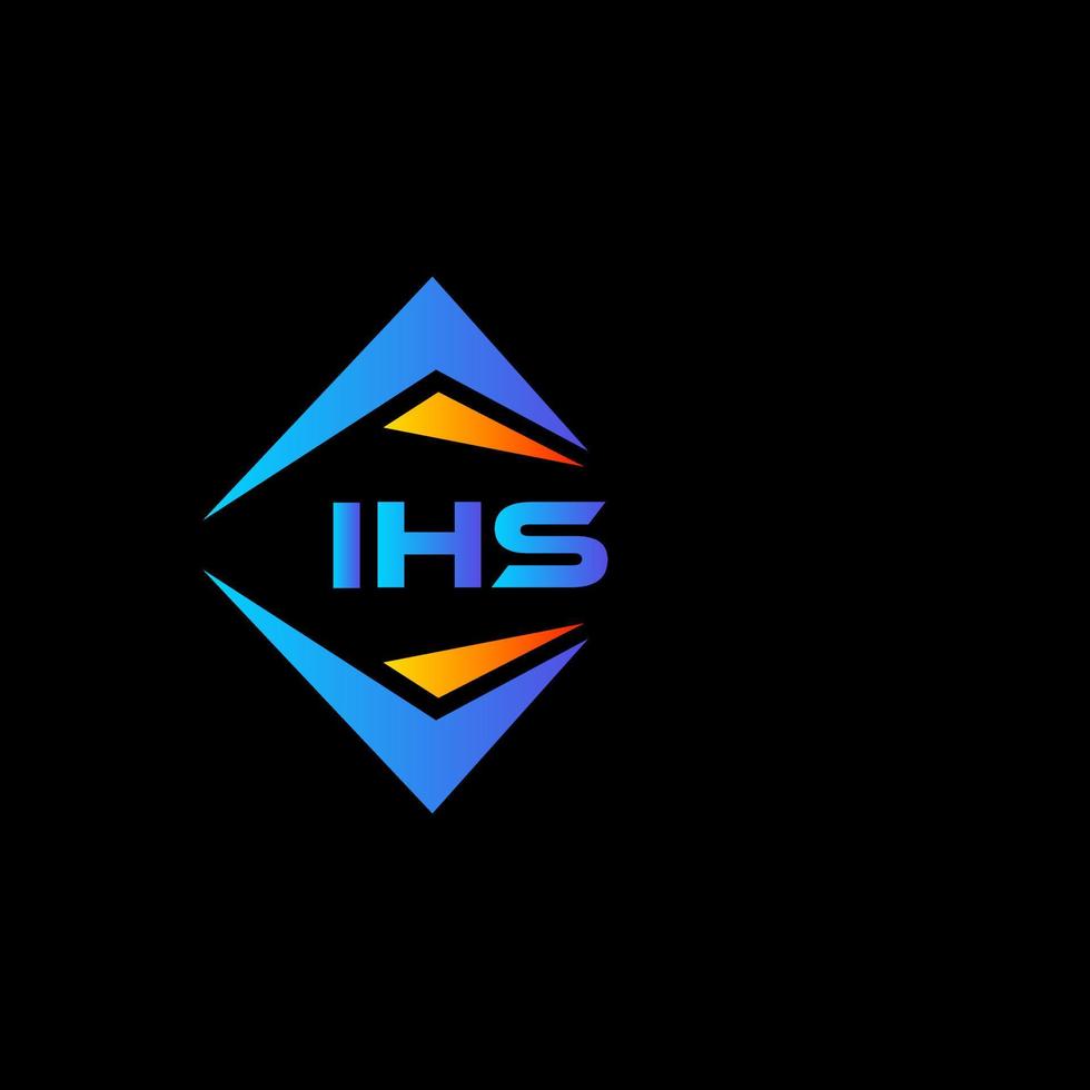 ihs diseño de logotipo de tecnología abstracta sobre fondo blanco. concepto creativo del logotipo de la letra de las iniciales de ihs. vector