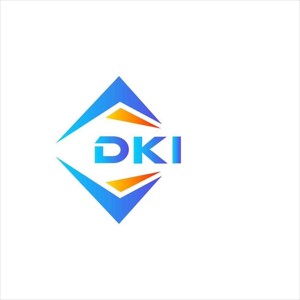 Diseño de logotipo de tecnología abstracta dki sobre fondo blanco. concepto de logotipo de letra de iniciales creativas dki. vector