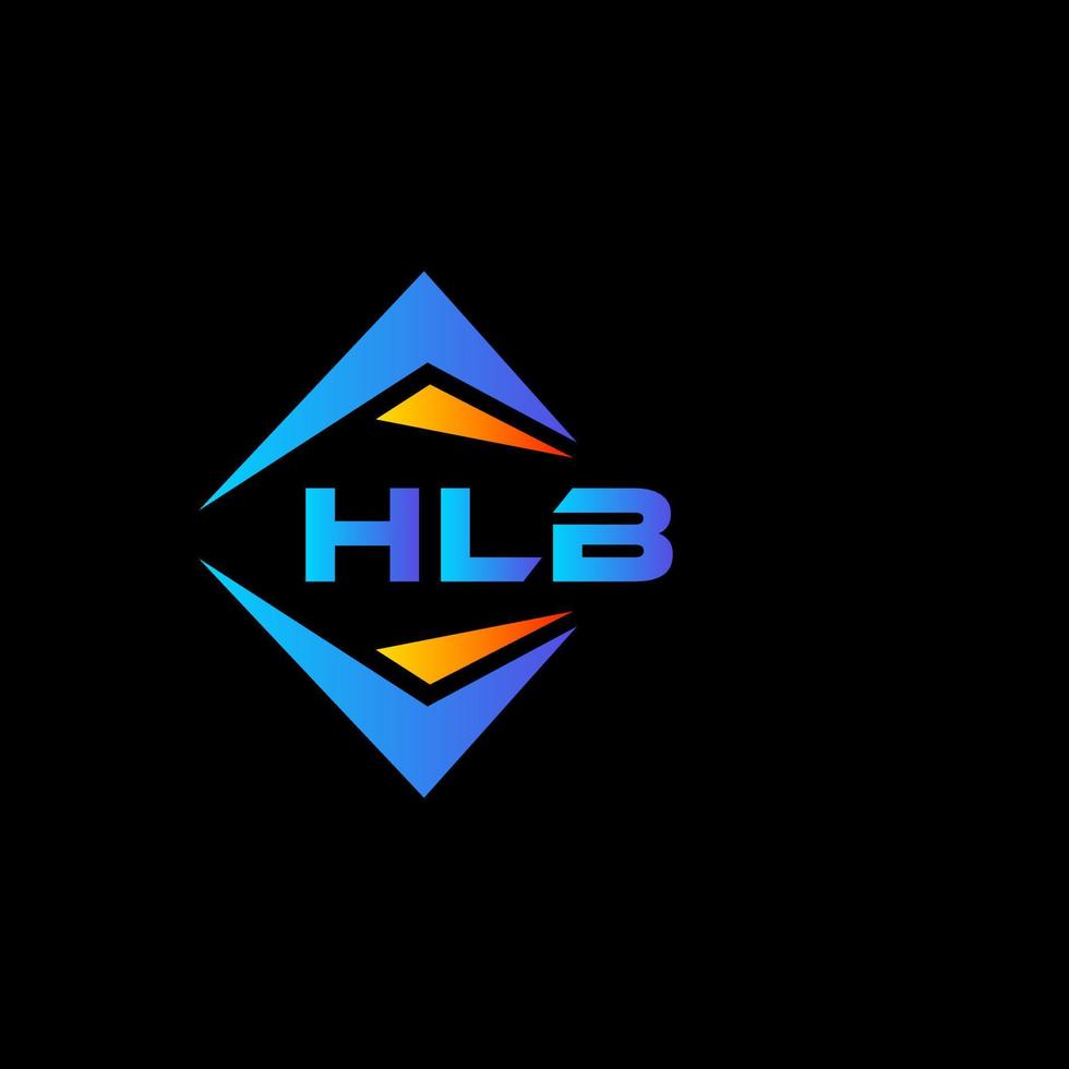 HLB abstract technology logo design on Black background. HLB creative initials letter logo concept. vector