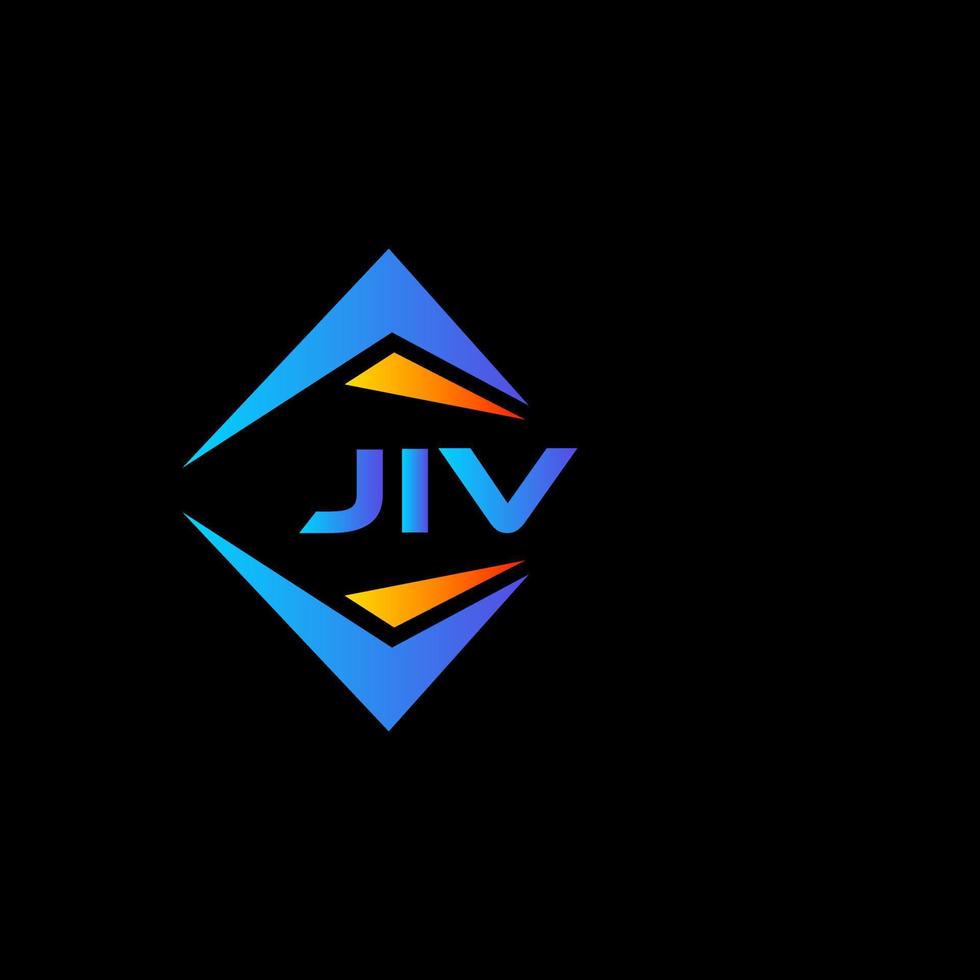 JIV abstract technology logo design on Black background. JIV creative initials letter logo concept. vector
