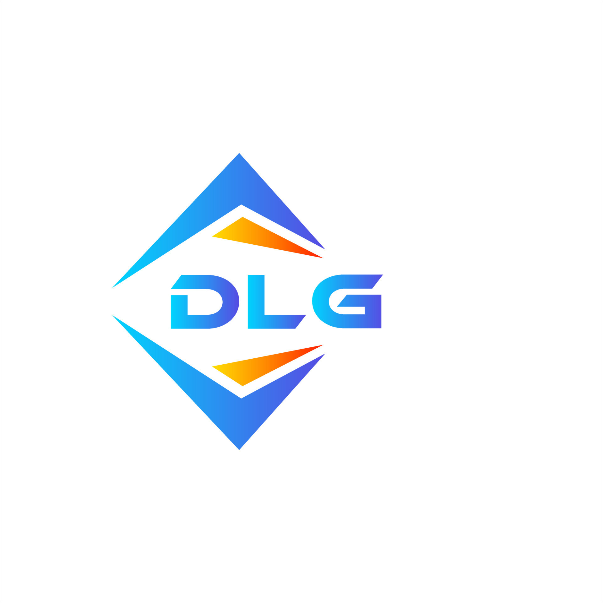 DLG abstract technology logo design on white background. DLG creative