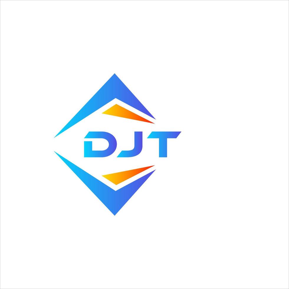 diseño de logotipo de tecnología abstracta djt sobre fondo blanco. concepto de logotipo de letra de iniciales creativas djt. vector