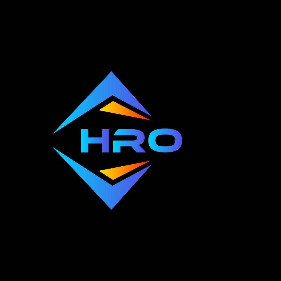 HRO abstract technology logo design on Black background. HRO creative initials letter logo concept. vector
