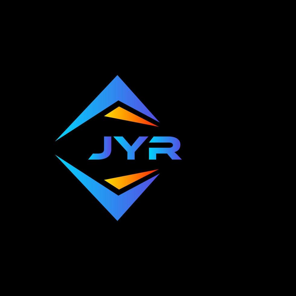 jyr diseño de logotipo de tecnología abstracta sobre fondo negro. concepto de logotipo de letra de iniciales creativas jyr. vector