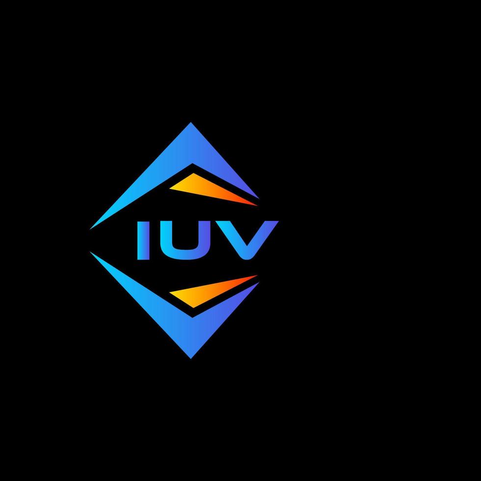diseño de logotipo de tecnología abstracta iuv sobre fondo blanco. concepto de logotipo de letra de iniciales creativas iuv. vector