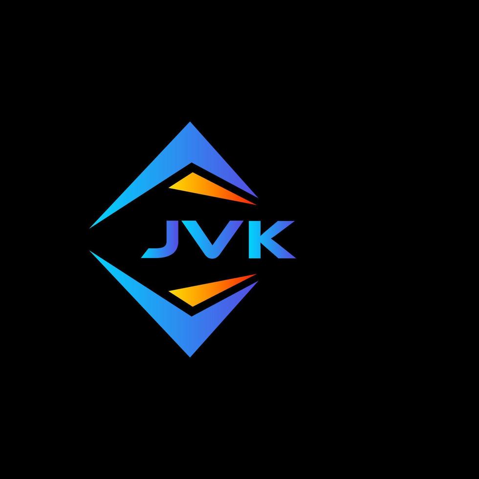 JVK abstract technology logo design on Black background. JVK creative initials letter logo concept. vector