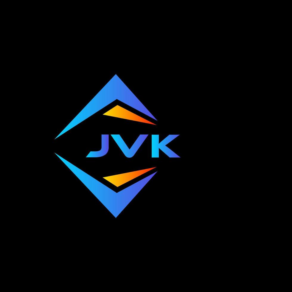 jvk diseño de logotipo de tecnología abstracta sobre fondo negro. concepto de logotipo de letra de iniciales creativas jvk. vector