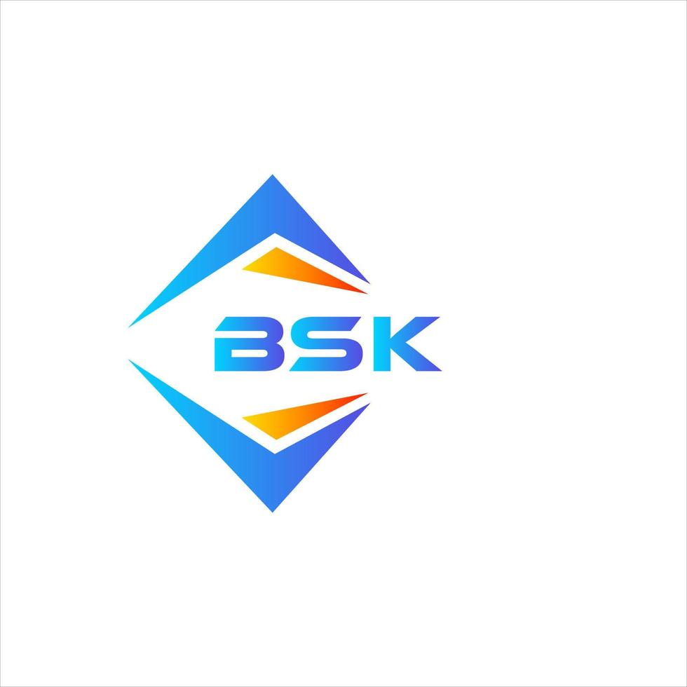 bsk diseño de logotipo de tecnología abstracta sobre fondo blanco. concepto de logotipo de letra de iniciales creativas bsk. vector