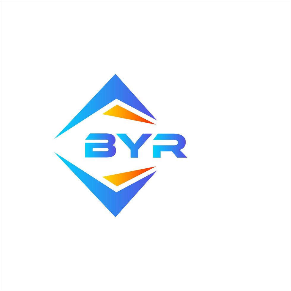 byr diseño de logotipo de tecnología abstracta sobre fondo blanco. concepto creativo del logotipo de la letra de las iniciales de byr. vector