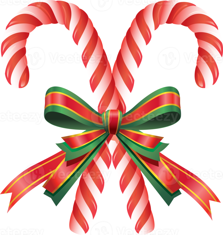 weihnachtszuckerstange und farbband png