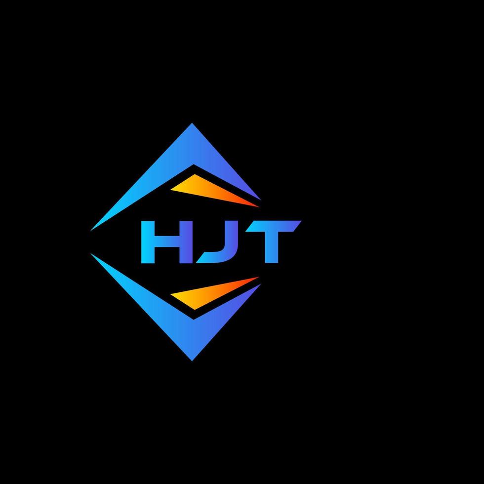 HJT abstract technology logo design on Black background. HJT creative initials letter logo concept. vector