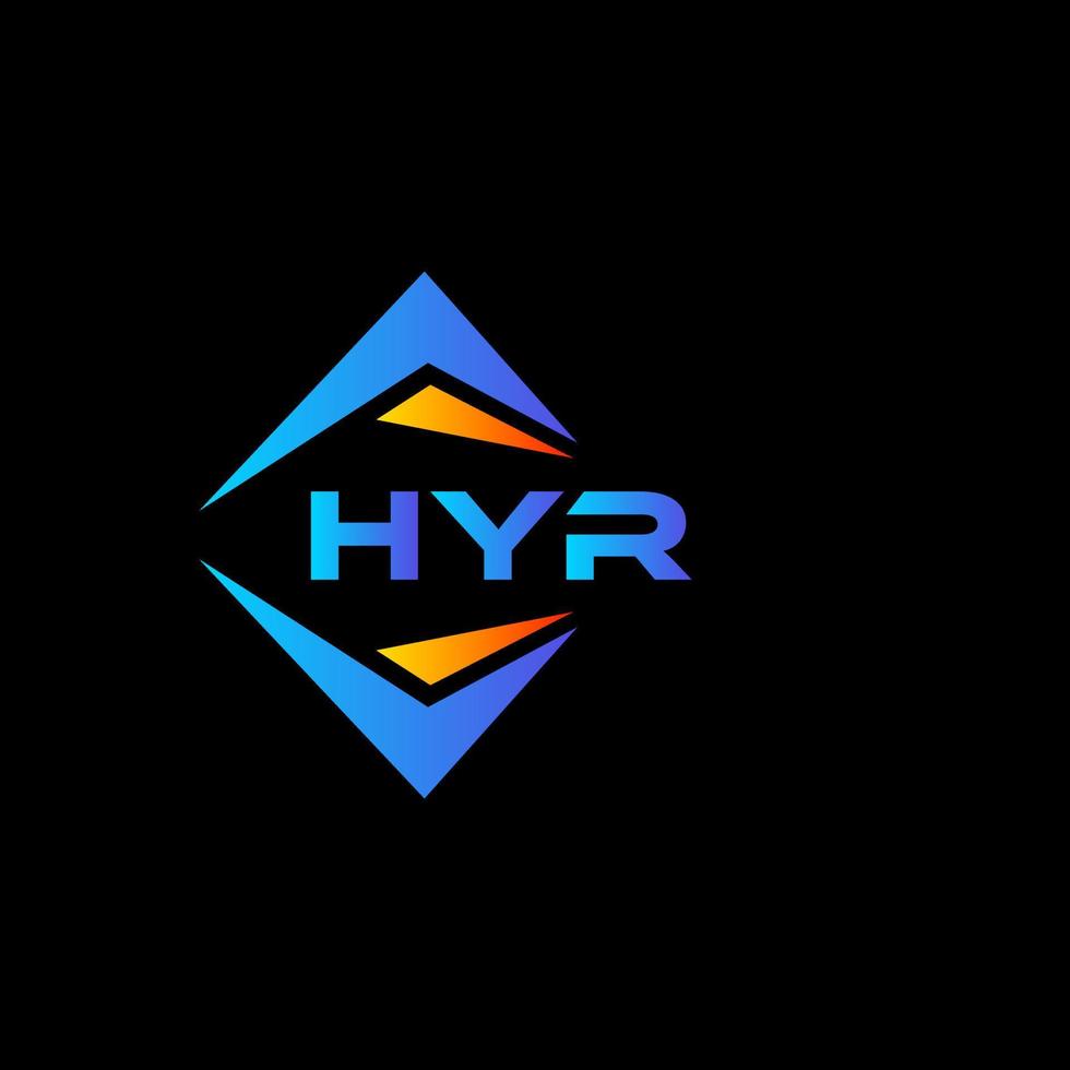 diseño de logotipo de tecnología abstracta hyr sobre fondo negro. concepto creativo del logotipo de la letra de las iniciales hyr. vector