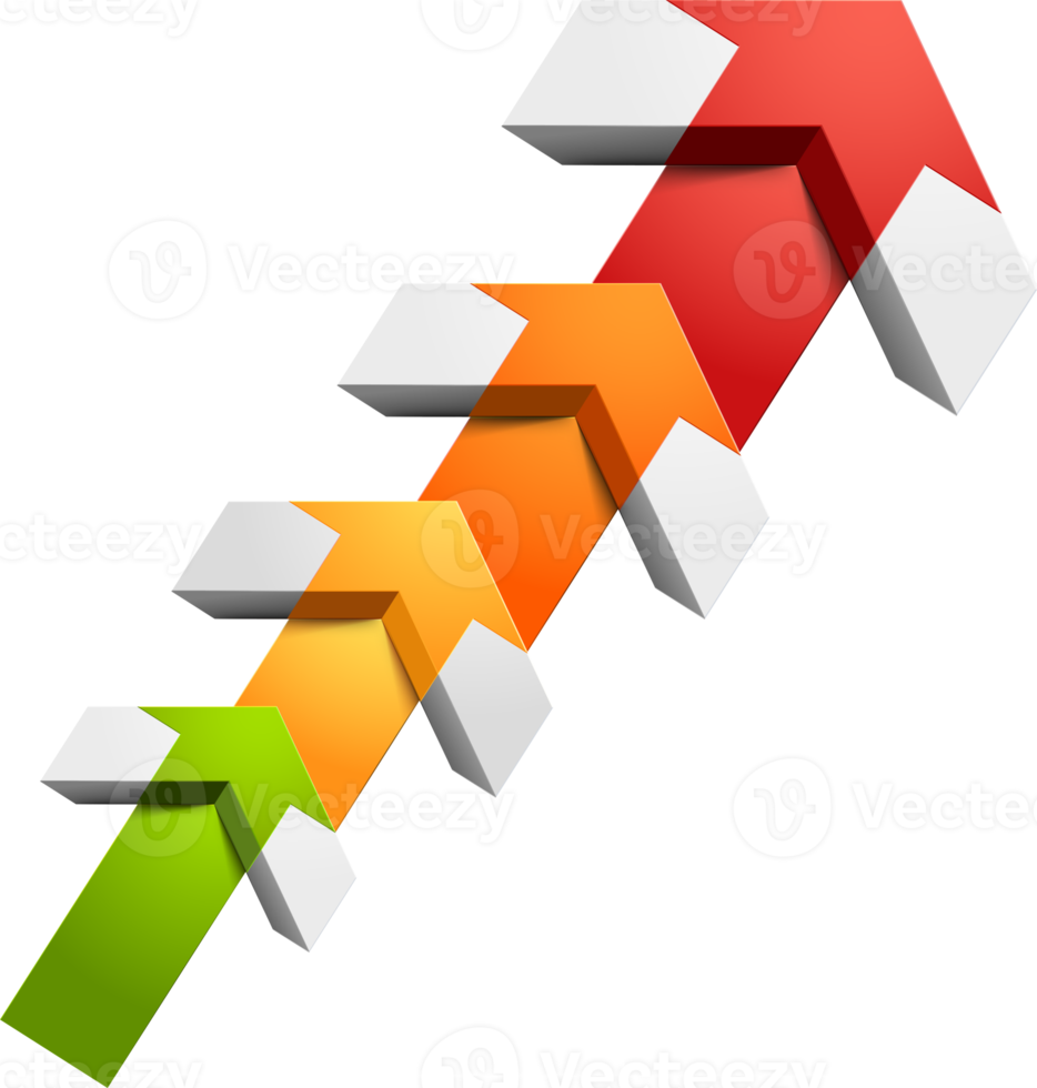 fond d'élément de flèches 3d png