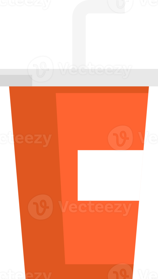 soft drink glass flat color png