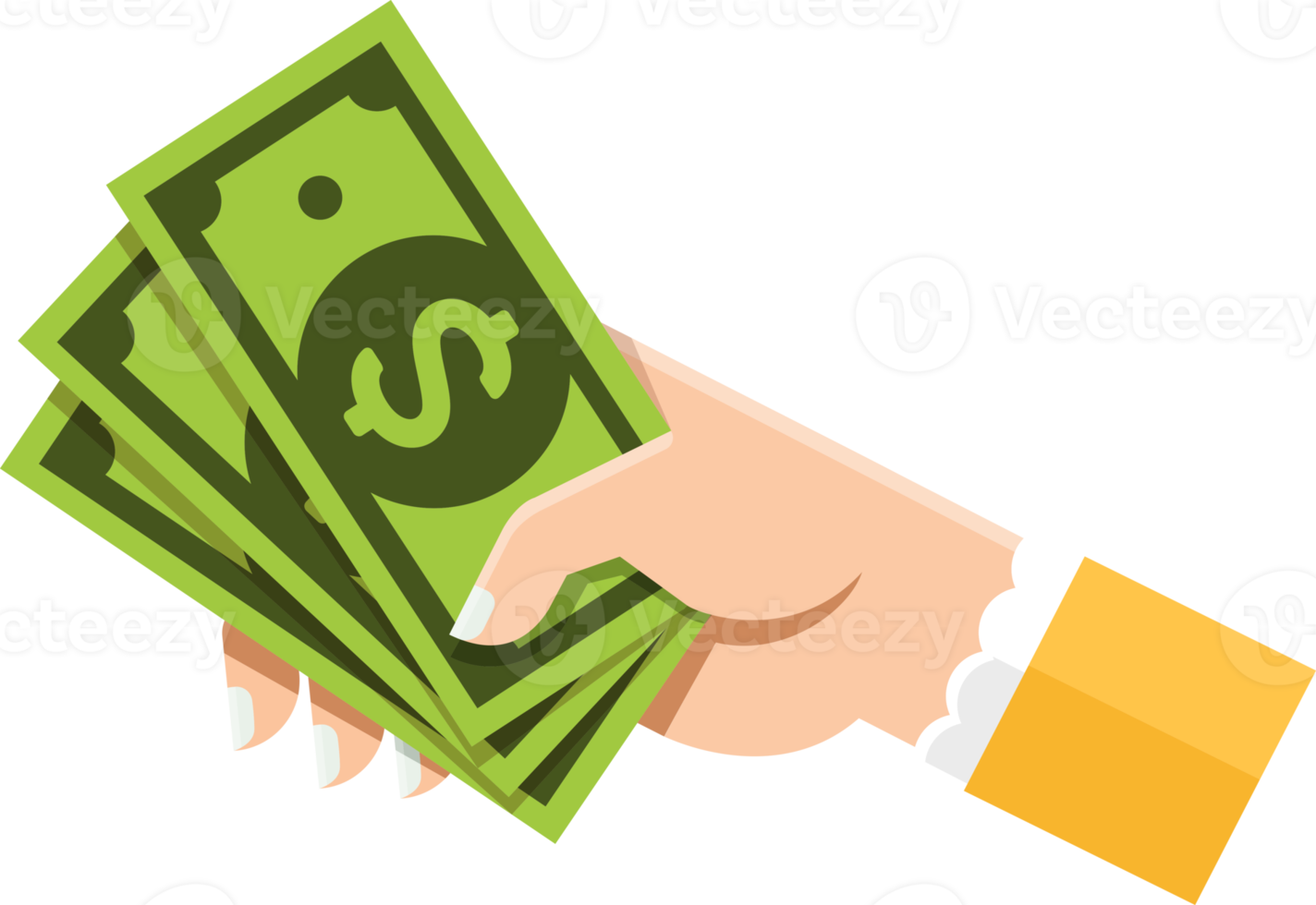 hand- geld kleur symbool png