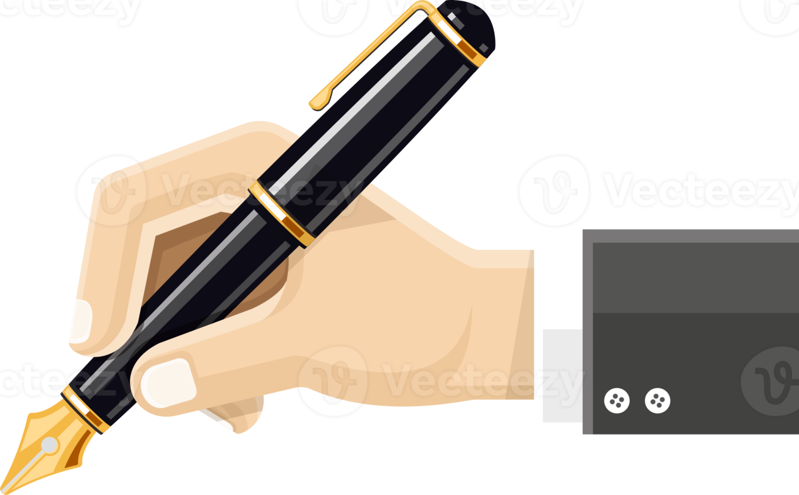 Hand mit altem Stift png