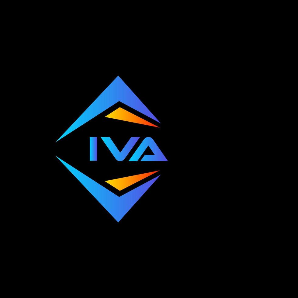 diseño de logotipo de tecnología abstracta de iva sobre fondo blanco. concepto de logotipo de letra de iniciales creativas de iva. vector