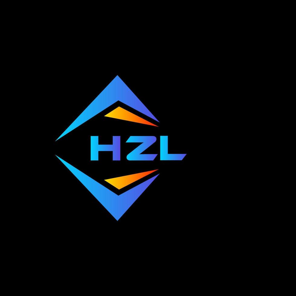 Diseño de logotipo de tecnología abstracta hzl sobre fondo negro. concepto de logotipo de letra de iniciales creativas hzl. vector