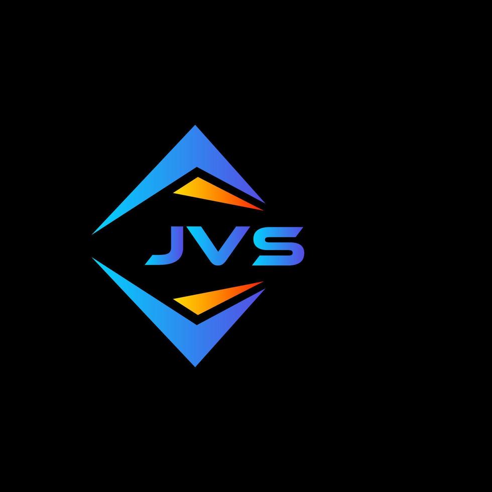 JVS abstract technology logo design on Black background. JVS creative